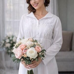 Simple White Ceremonial Dress